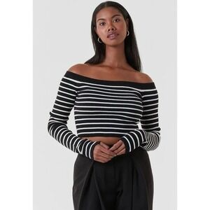 Paris Sweater Women's Small Black/White Noli Shop Athleisure Yoga